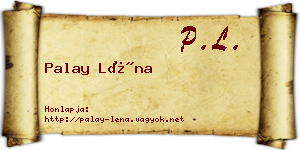 Palay Léna névjegykártya
